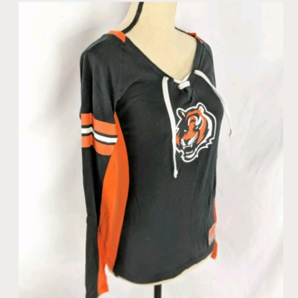 🌺Bengal's Football sexy lace up Long Sleeve Tee S - Picture 3 of 7